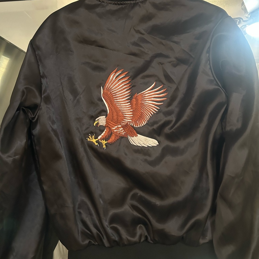 Vintage King Louie Pro Fit Bomber Jacket With Eagle Embroidery